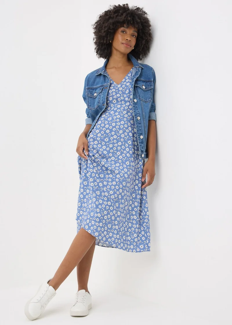 Matalan Blue Ditsy Floral Midi Dress