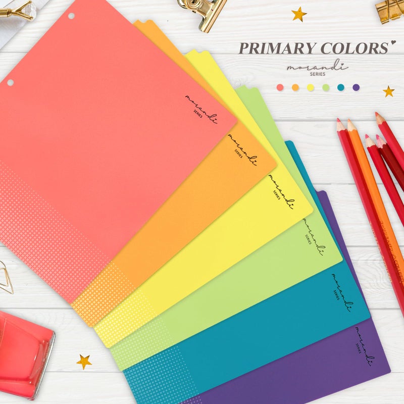 H4D Plastic Folders with 2 Pockets, Fit for 3 Ring Binder, Letter Size, Primary Colors, 6 Pack - Image 5