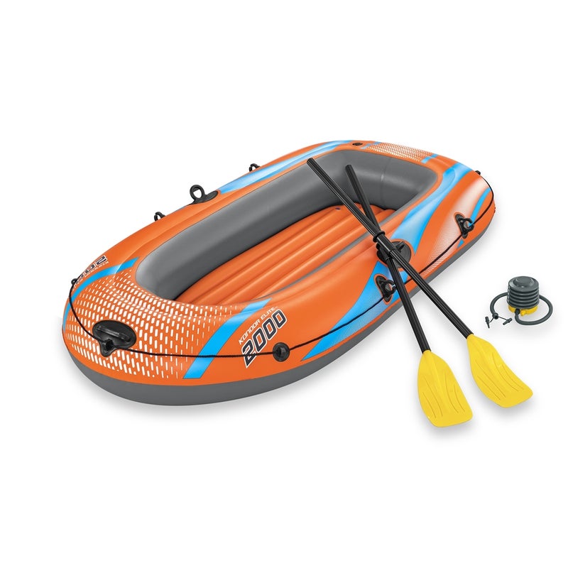 Bestway - Kondor Elite 2000 Inflatable Raft Set with Oars and Foot Pump 196 x 106 x 31 cm - 61141 - Image 1