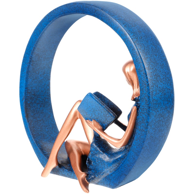 1pc Reading Girl Statue Beautiful Women Resin Statues Living Room Home Decor Ornament - Image 1