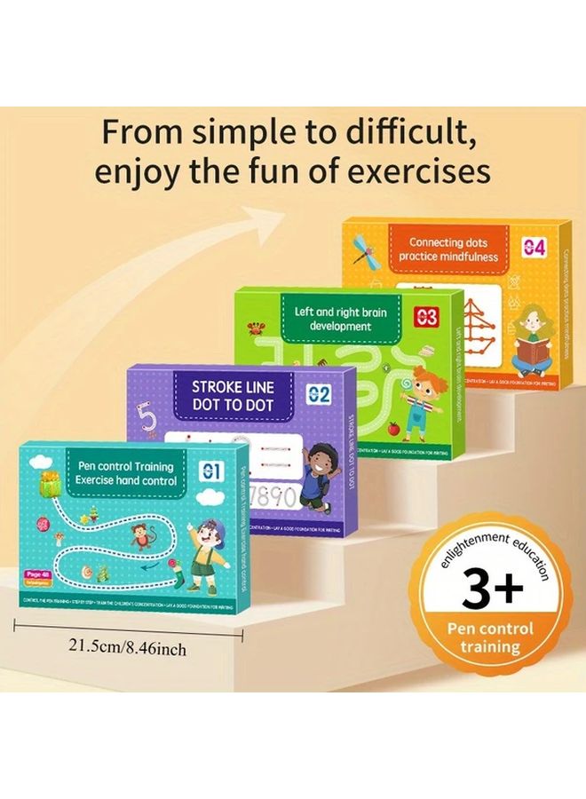 Magic Practice Copybook With Pen Brain Development Training Erasable Qianlvsekaifanaoziyige - Image 2