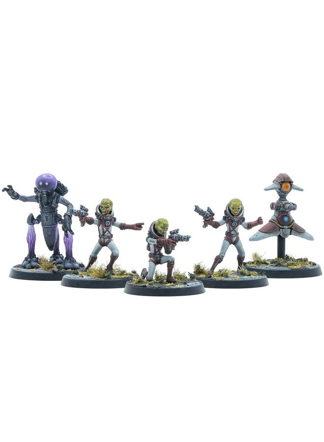 Modiphius Modiphius Entertainment: Fallout: Miniatures - Zetans: Invaders from Beyond - 5 Resin Figures, Appalachia Wave, Unpainted & Unassembled, Licensed - Image 1