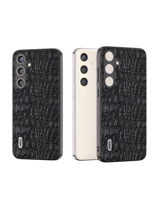 اس-توب جراب لهاتف Samsung Galaxy S24+ 5G من ABEEL مصنوع من الجلد الطبيعي مع حامل لهاتف Sky Series - Image 1