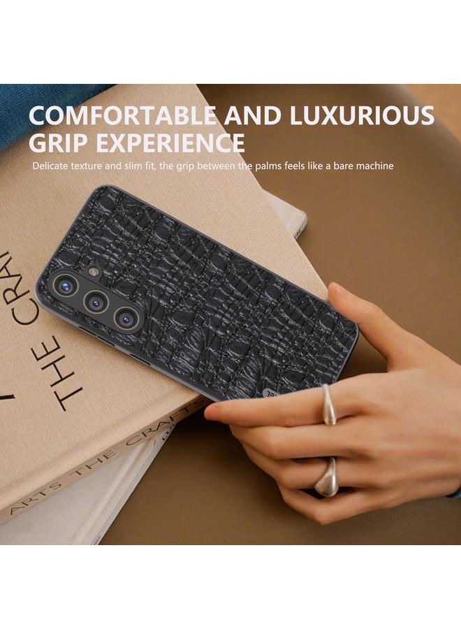 اس-توب جراب لهاتف Samsung Galaxy S24+ 5G من ABEEL مصنوع من الجلد الطبيعي مع حامل لهاتف Sky Series - Image 2