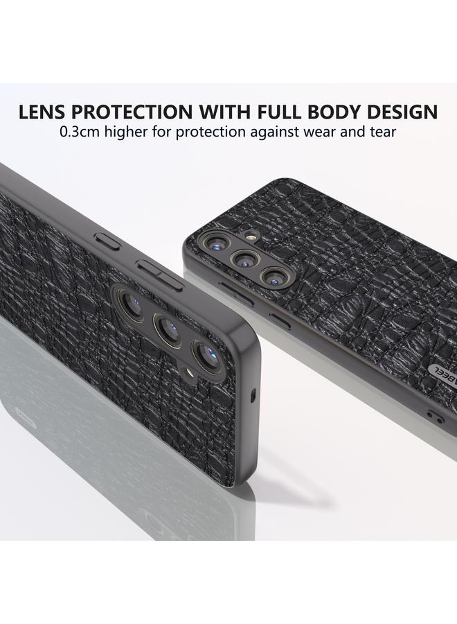 اس-توب جراب لهاتف Samsung Galaxy S24+ 5G من ABEEL مصنوع من الجلد الطبيعي مع حامل لهاتف Sky Series - Image 5