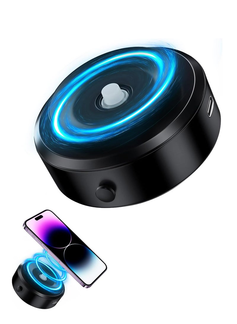Electric Vacuum Magnetic Suction Phone Mount, HandsFree Magnetic Car Phone Holder, Double-Sided Phone Holder Compatible with Car Dashboard Installation, Smooth Surface, Phone, Phone Tablet - Image 1