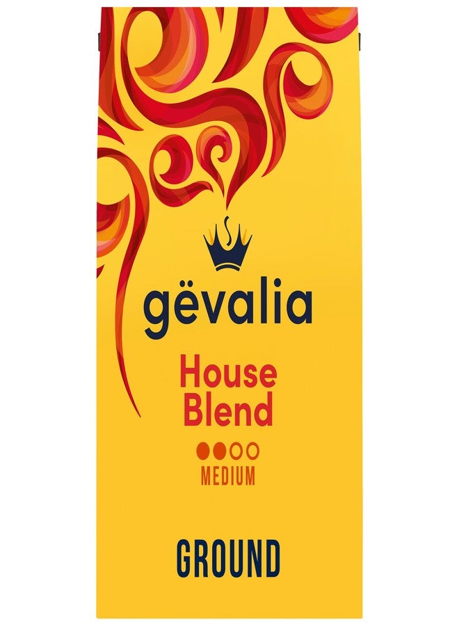 GEVALIA قهوة جيفاليا هاوس بلند متوسطة التحميص، ١٠٠٪ أرابيكا مطحونة، مناسبة لنمط حياة الكيتو والمنخفض الكربوهيدرات، عبوة ٢٠ أونصة - Image 1