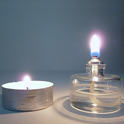 Firefly Refillable, Clear Glass Unscented Tealight Candles - 5 Pack - Bulk Long Burning Tea Lights Cotton Wick & Holder Included - Image 4