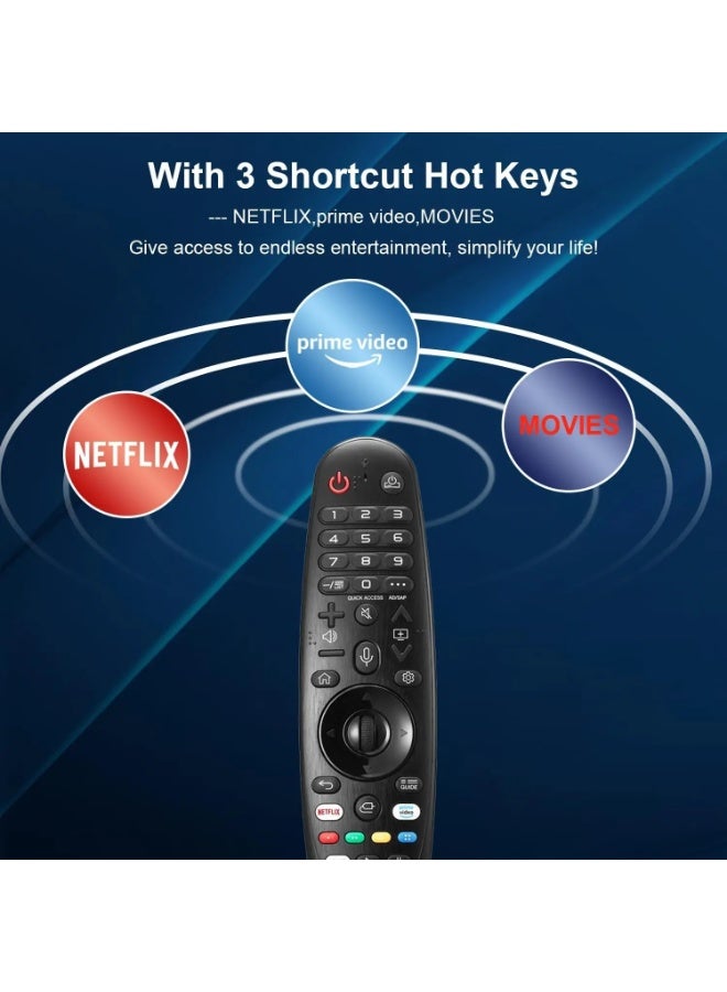 ريموت ماجيك بديل لتلفزيون LG الذكي – تحكم صوتي متوافق مع AN-MR20GA / AN-MR19BA مع خاصية المؤشر - Image 3