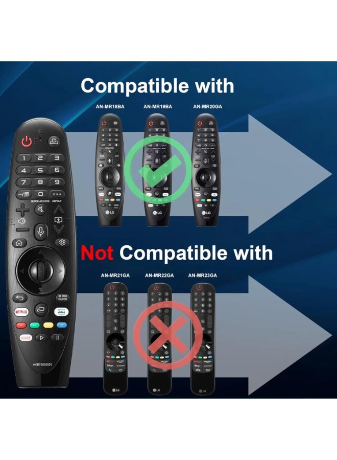 ريموت ماجيك بديل لتلفزيون LG الذكي – تحكم صوتي متوافق مع AN-MR20GA / AN-MR19BA مع خاصية المؤشر - Image 4