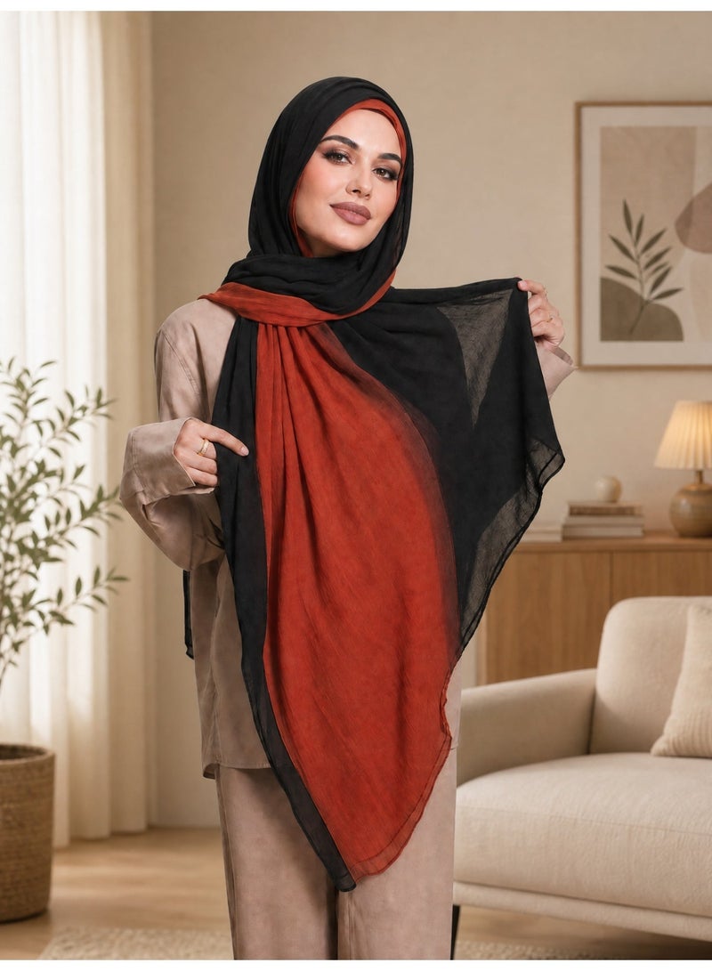 1PCS Women's Bohemian Style Rayon Scarf, Suitable For Outdoor Hijab And Daily Wear As Cover-Up - Image 3