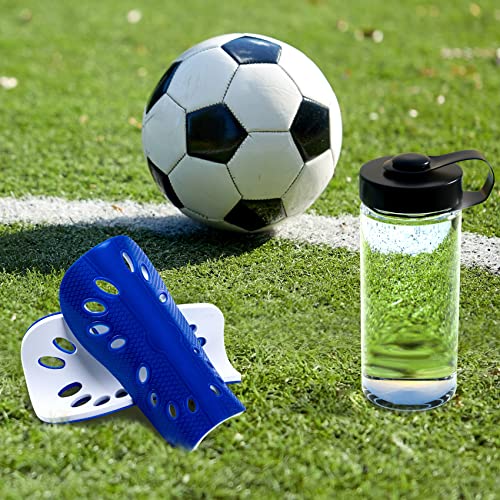 ANCIRS 2 Pairs Soccer Shin Guards for Kids Adults, Breathable Shin Guard Sleeves for Boy & Girl Football Games, Protective EVA Cushion for Youth Men & Women- Blue & Black - Image 5
