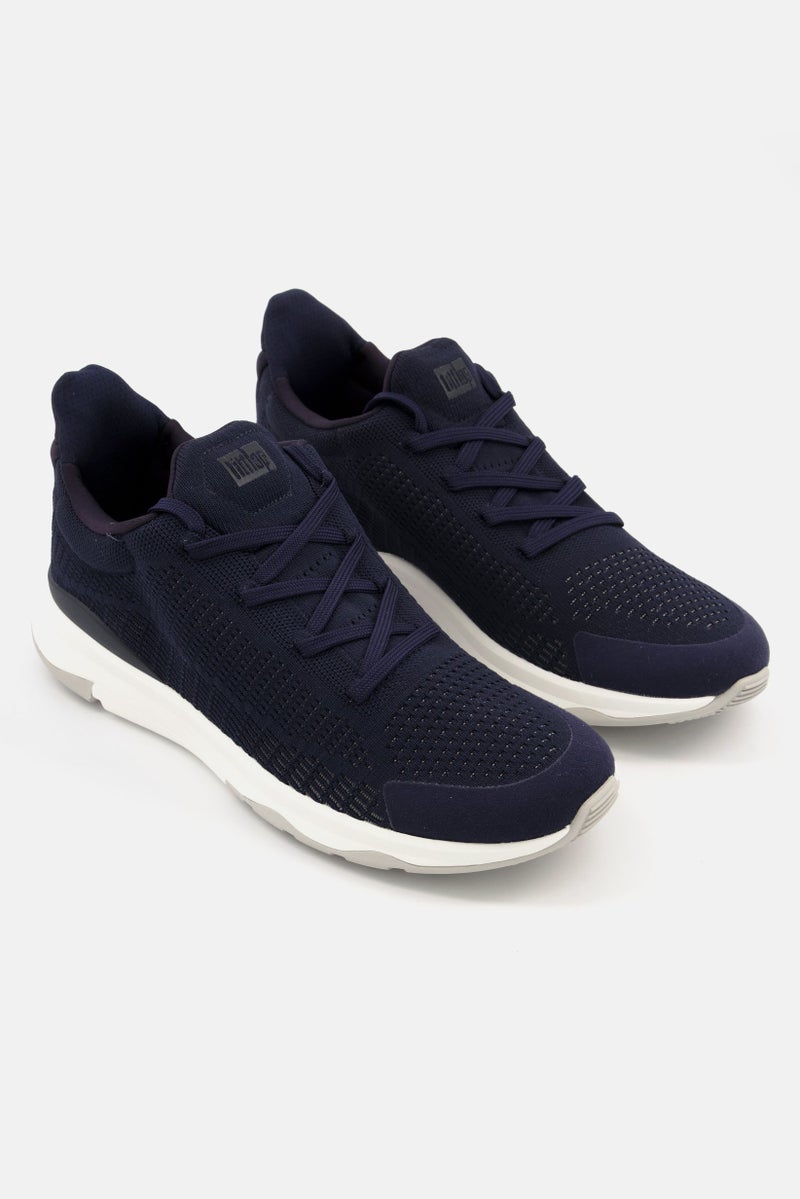 FitFlop Women Vitamin FFX Knit Lace Up Sport Shoes, Navy - Image 1