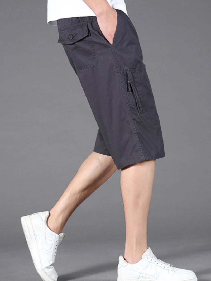 Lymio Men Shorts || Men Shorts Cotton Casual (Shorts-30-Grey-2XL) - Image 4