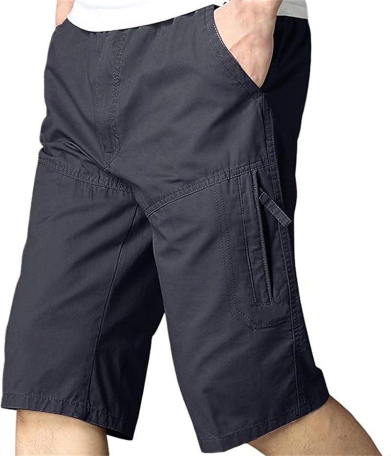 Lymio Men Shorts || Men Shorts Cotton Casual (Shorts-30-Grey-2XL) - Image 5