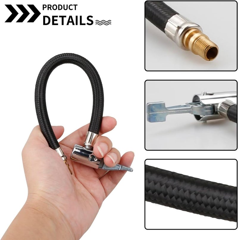 Tabanzhe Tire Inflator Extension Tube - Quick Inflation Chuck Adapter Hose for Car and Motorcycle - Image 3