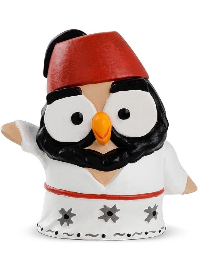 Figurine Goofi Cultural – Hand-Painted Decorative Owl Figurines for Home Decor | Collectible Gift | 8x10 cm | Available in Various Cultural Designs | Turkish