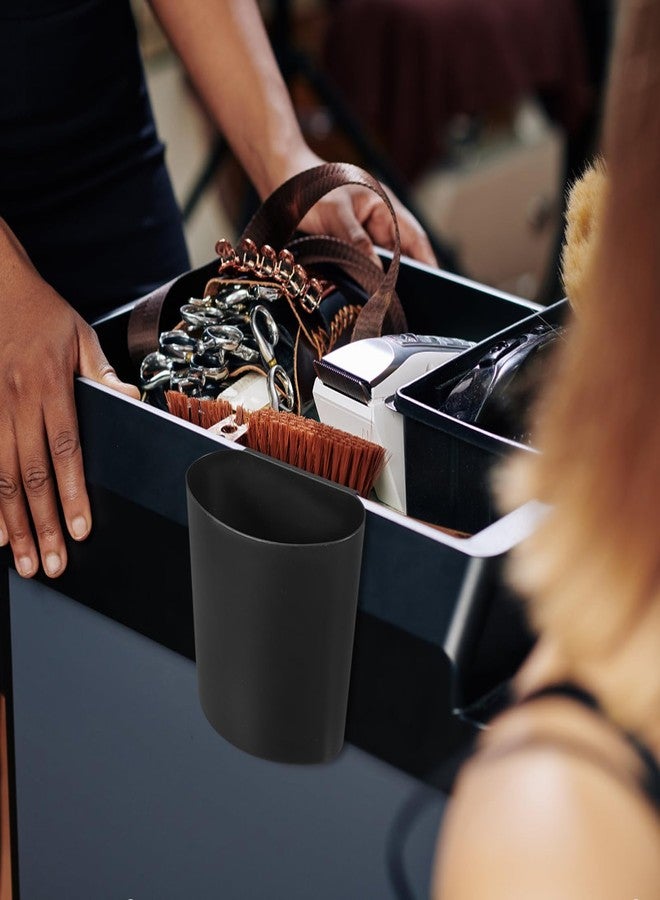 NUOBESTY Hanging Cup Holder Storage Basket Rolling Cart Organizer Accessories 4Pcs Hanging Makeup Pencil Holder Kitchen Storage Bins Space Saving Buckets for Art Craft Supplies Black - Image 3