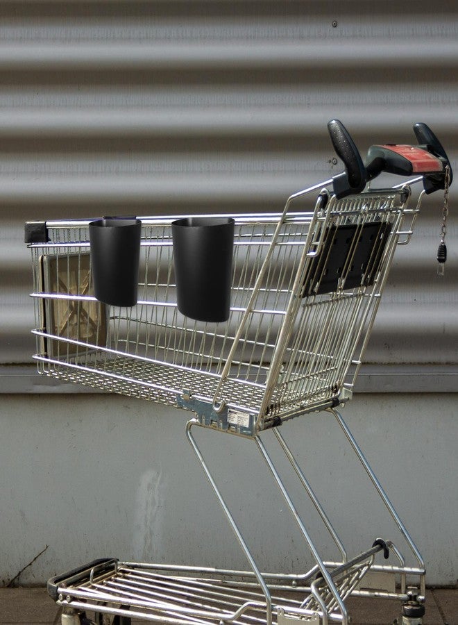 NUOBESTY Hanging Cup Holder Storage Basket Rolling Cart Organizer Accessories 4Pcs Hanging Makeup Pencil Holder Kitchen Storage Bins Space Saving Buckets for Art Craft Supplies Black - Image 4