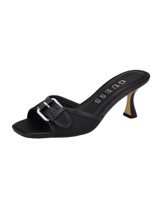 Guess Women's DISTA Heeled Sandal Black Patent 002 5.5, 36 EU