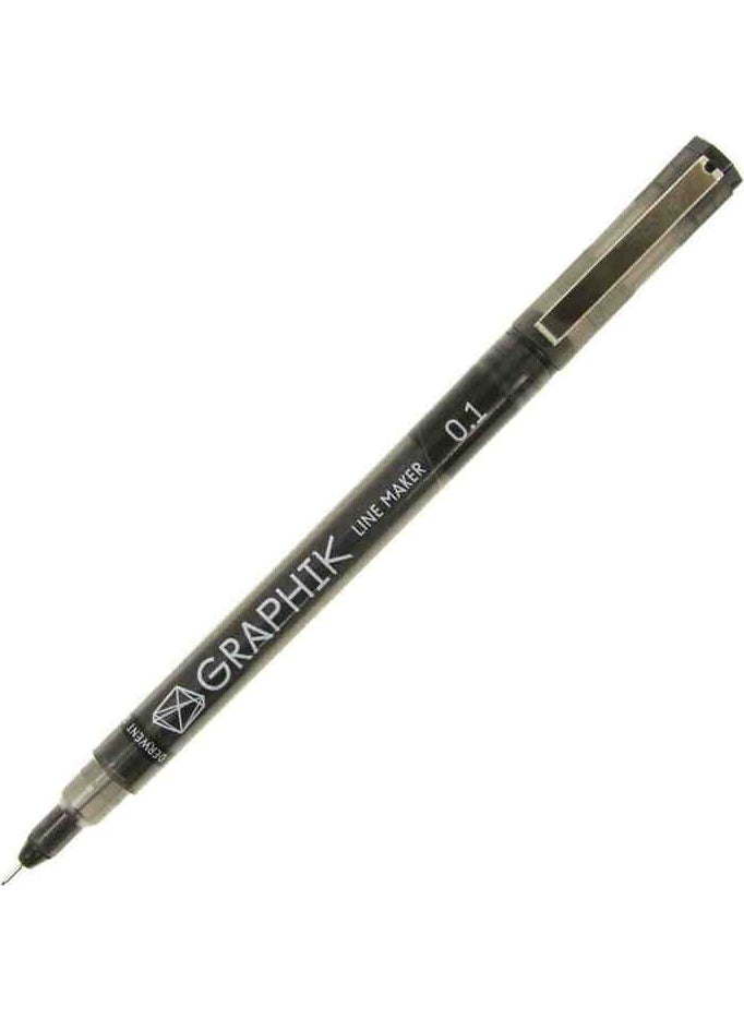 Derwent - Graphik Line Maker Technical Drawing and Graphics Pen 0.1 Black - Image 1
