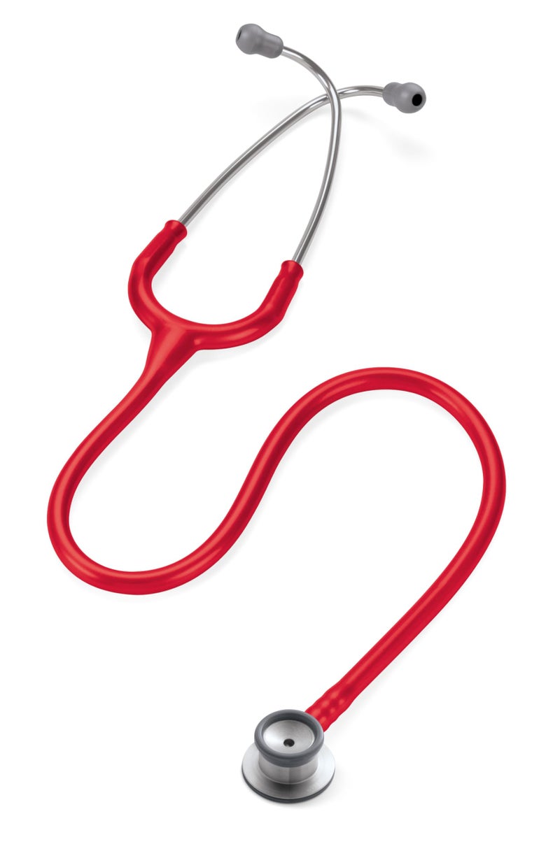 3M Littmann Classic II Infant Stethoscopes, 2114R, Stainless Steel Chestpiece, 28" Red Tube - Image 3
