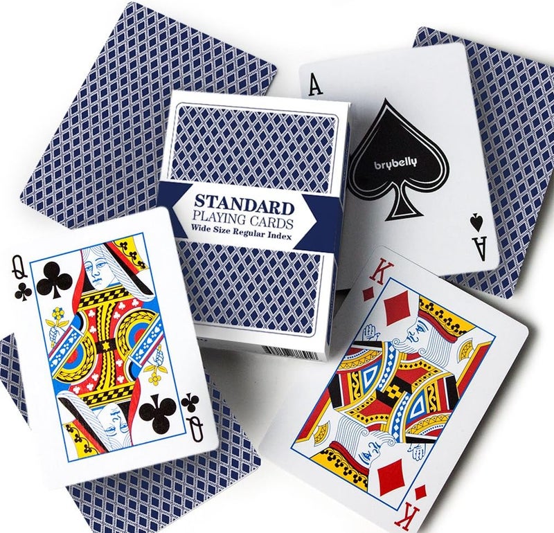 Brybelly Single Blue Deck Standard Playing Cards - Wide Size, Regular Index - Image 4