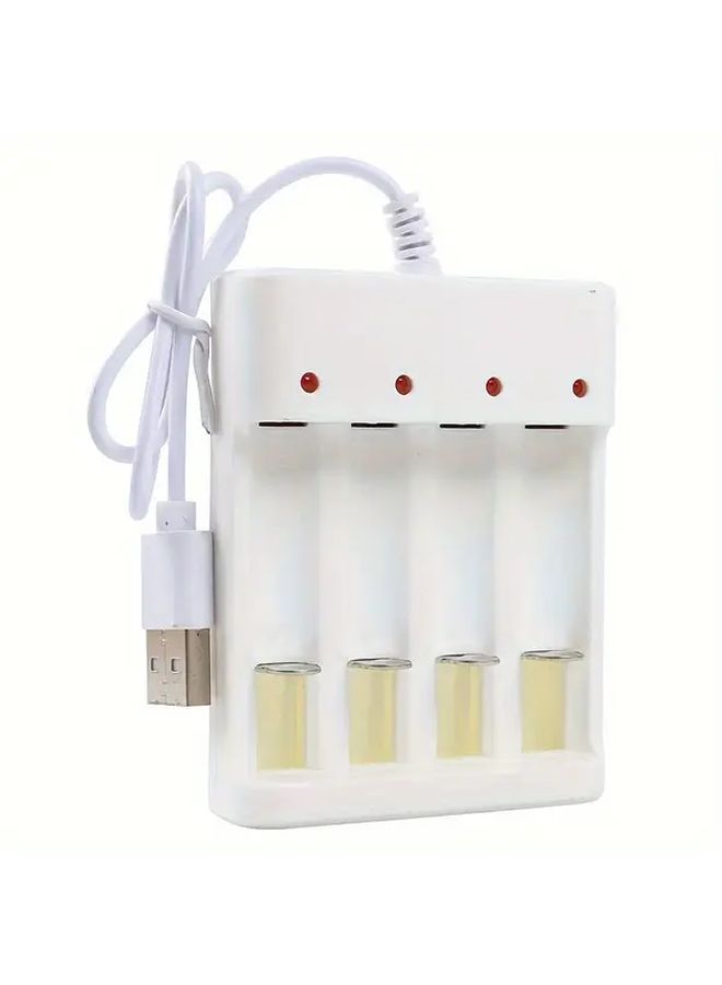 4 Slot USB AA AAA Battery Charger With LED Indicator Short Circuit Protection - Image 5