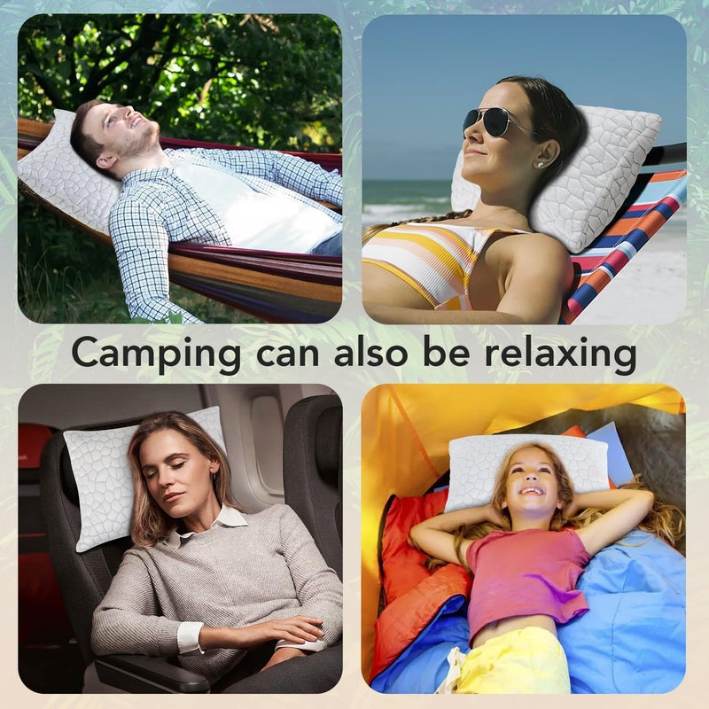 SUPA MODERN Cooling Bed Pillows for Sleeping 1 Pack Shredded Memory Foam Pillows Adjustable Cool Pillow for Side Back Stomach Sleepers Luxury Gel Pillows Camping Pillow with Washable Removable Cover - Image 4