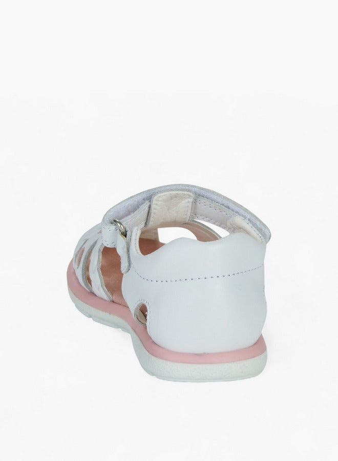 Pablosky Girls' Braided Sandals with Hook and Loop Closure  - Image 4