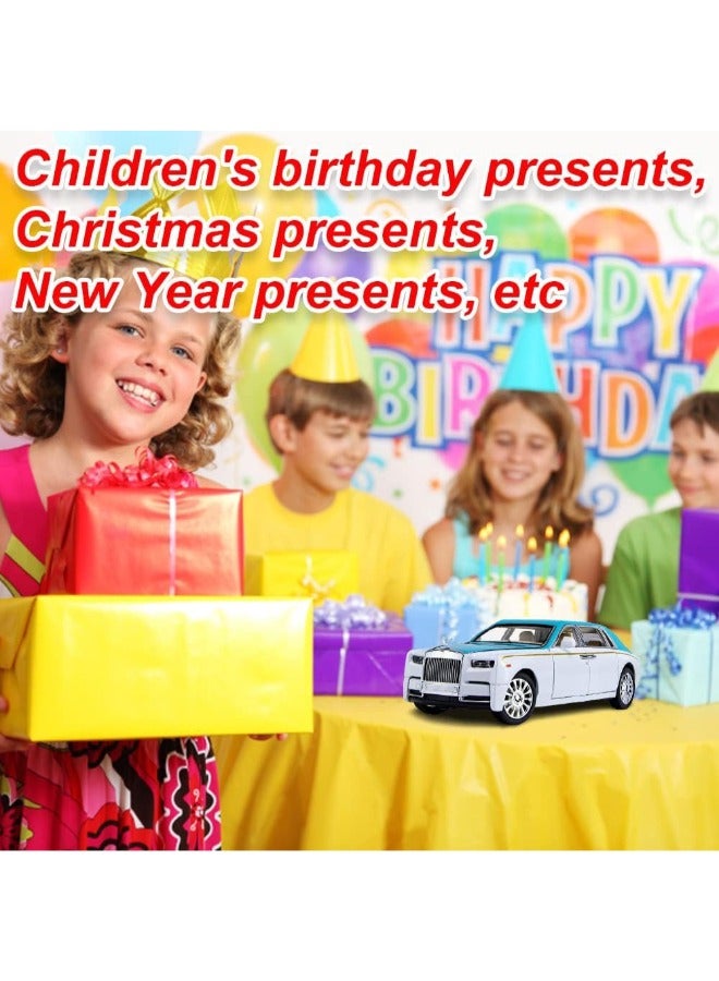 CHE ZHI 1/24 Simulation of Rolls-Royce luxury Model Car, Zinc Alloy Pull Back Toy car with Sound and Light for Kids Boy Girl Gift  - Image 5