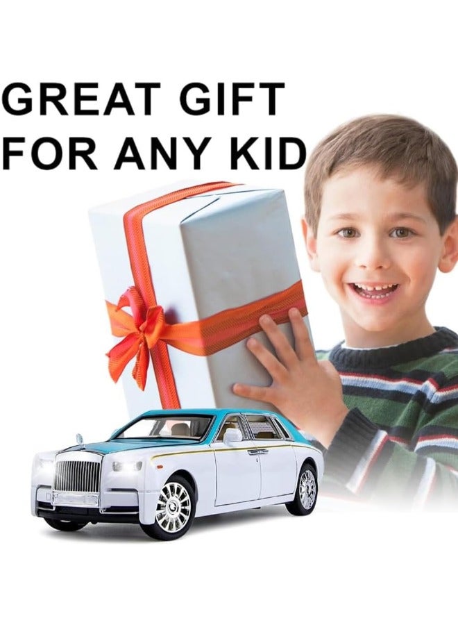CHE ZHI 1/24 Simulation of Rolls-Royce luxury Model Car, Zinc Alloy Pull Back Toy car with Sound and Light for Kids Boy Girl Gift  - Image 4