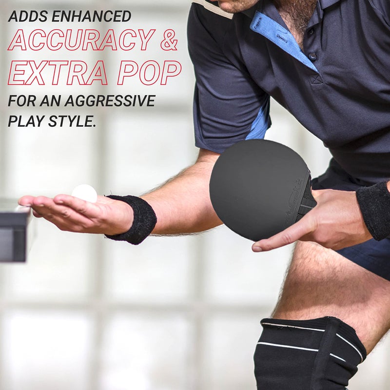 Killerspin Impact D9 PowerGrip Table Tennis Paddles, Table Tennis Racket, Ping Pong Paddle Case, Table Tennis Equipment for Intermediates/Advanced Players, 7-ply Wood - Image 3