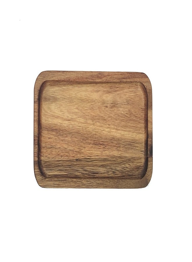 HomeImpel Wooden Platter, Wood Dinner Plates, Wooden Serving Tray, Wood Dish for Sweets Fruit Dessert Food Appetizer Dessert Salad Cookie - Image 1