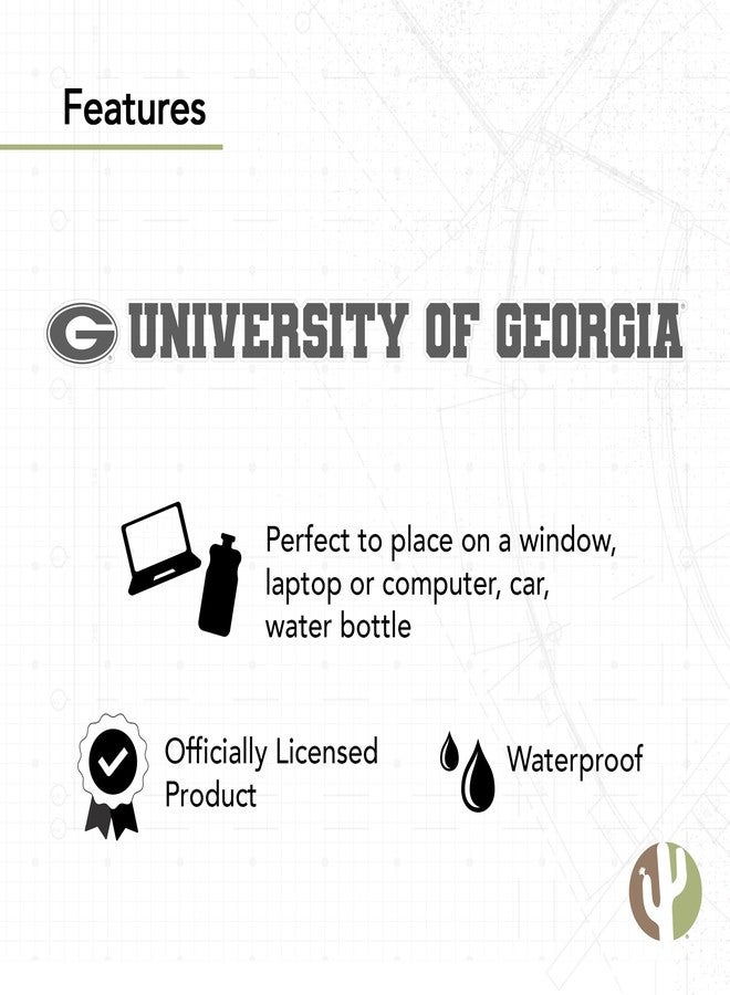 Desert Cactus University of Georgia Bulldogs UGA Dawgs Name Logo Vinyl Decal Laptop Water Bottle Car Scrapbook (15 Inch Sticker) - Image 4