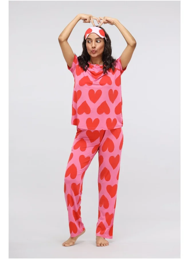 نسيسيرا Pink Love Modal Pajama Set