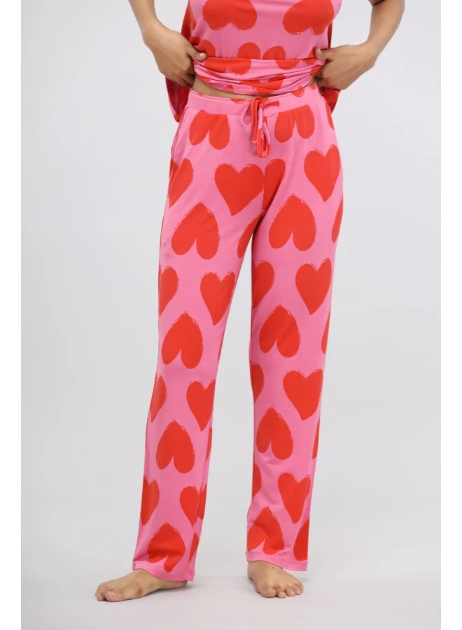 NeceSera Pink Love Modal Pajama Set