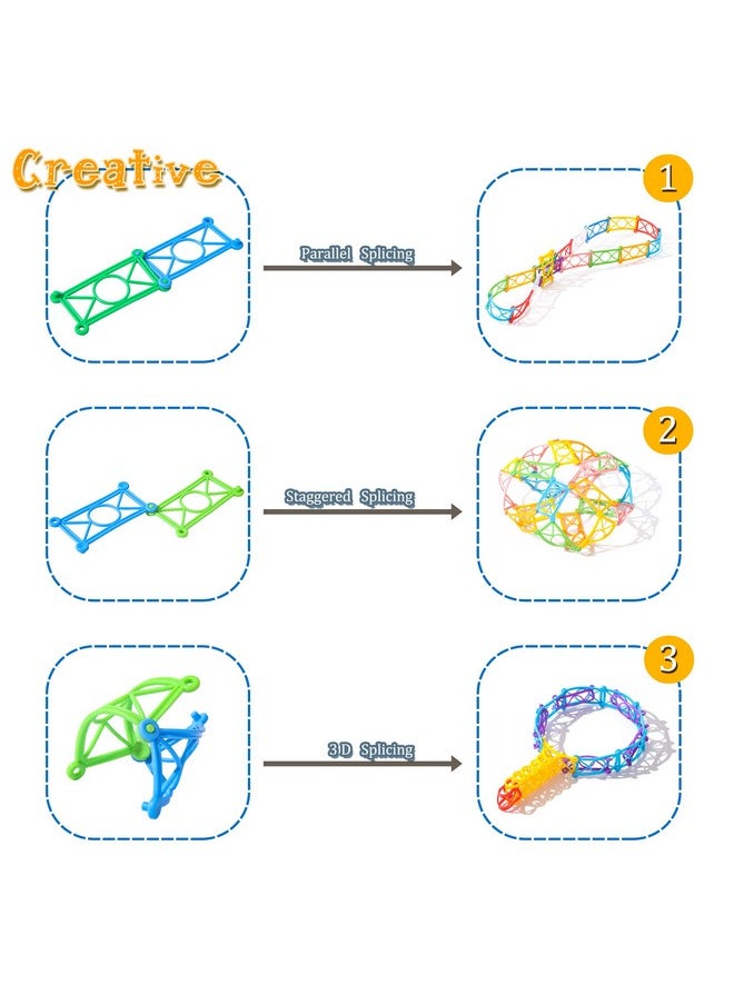 RAINBOW TOYFROG RAINBOW TOYFROG Snap-N-Twist Building Blocks - 270 Piece Set of Flexible Interlocking Math Manipulatives - Open Ended STEM Toys for 5 to 12 Year Old Boys & Girls - Indoor Recess Games for Classroom  - Image 5