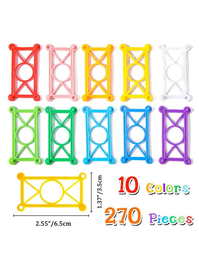 RAINBOW TOYFROG RAINBOW TOYFROG Snap-N-Twist Building Blocks - 270 Piece Set of Flexible Interlocking Math Manipulatives - Open Ended STEM Toys for 5 to 12 Year Old Boys & Girls - Indoor Recess Games for Classroom  - Image 2