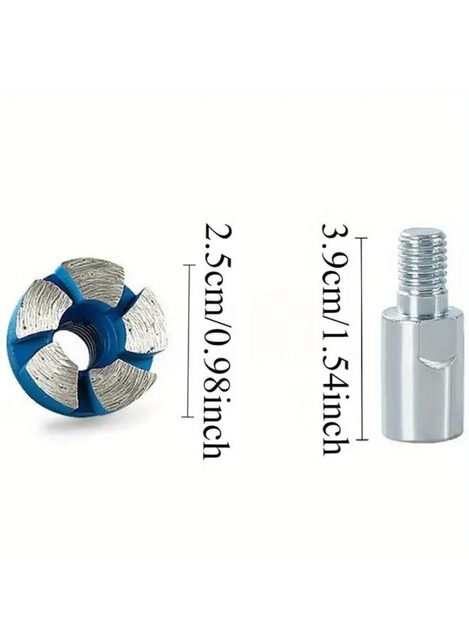 1 Set Heavy Duty Diamond Grinding Polishing Discs Kit With Extension Rod - Image 1