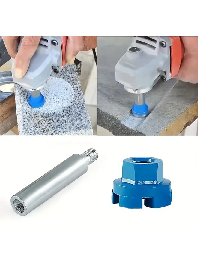 1 Set Heavy Duty Diamond Grinding Polishing Discs Kit With Extension Rod - Image 2