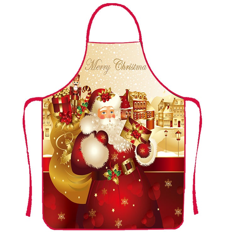 Cross-border e-commerce new Christmas decorations printed snowman Christmas apron Christmas party atmosphere decorations D backpack for the elderly