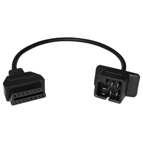 SWQS OBD1 to OBD2 Adapter for Chrysler 6pin to 16pin Diagnostic Scanner Converter Cable Compatible with JeepDodgeChrysler Vehicles 6 Pin Connector Work with OBD2 ScannerCode Reader - Image 1