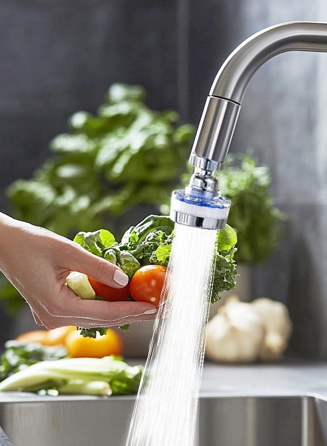 Kitchen Sink Faucet Splash Guard | 360° Rotating Spray Head (3 Pack) + 6 Filter Pads | Easy Installation | Water-Saving Pressure Boost Design - Image 5