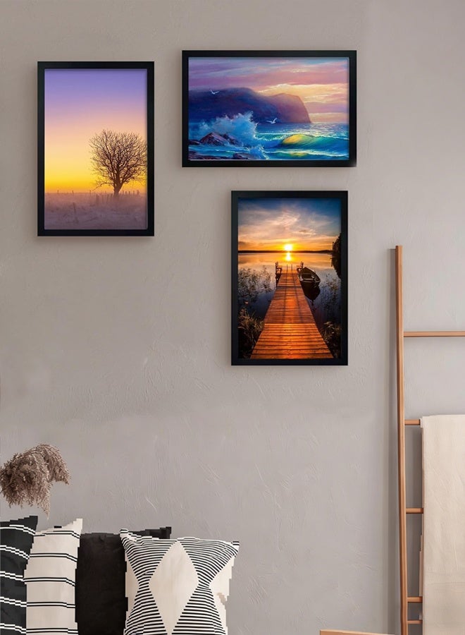 Poxvalzor Picture Frame Black Set Of 6,Photo Frame With Hd Plexiglass,With Wall Mounted Pad,For Tabletop Or Wall Display, Wall Gallery Poster Frames A3 (Inner Diameter 29.7 * 42cm) - Image 3