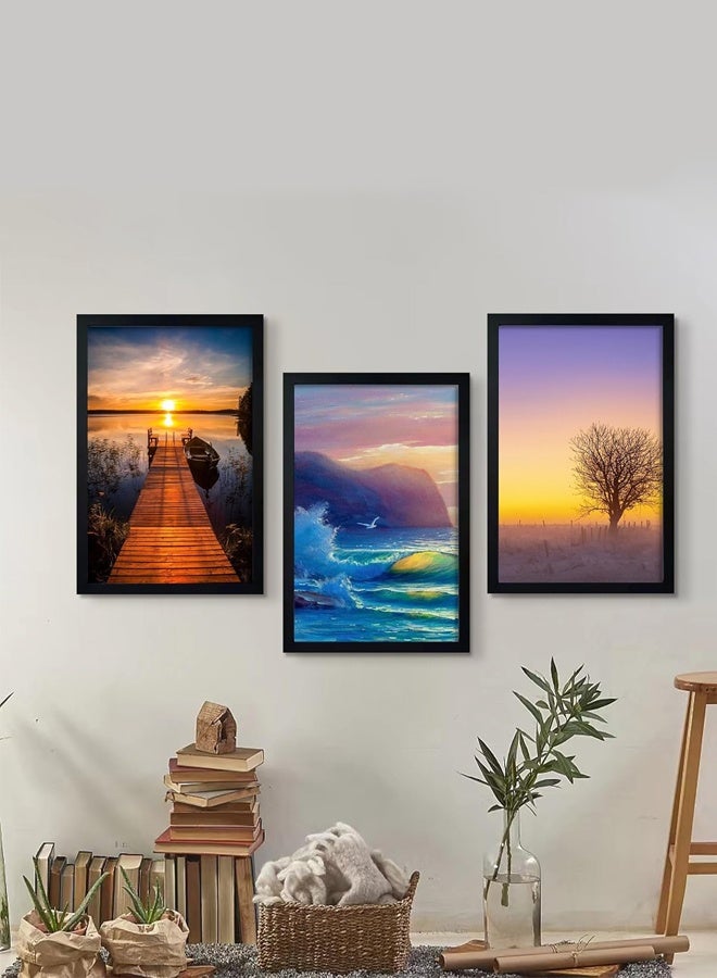 Poxvalzor Picture Frame Black Set Of 6,Photo Frame With Hd Plexiglass,With Wall Mounted Pad,For Tabletop Or Wall Display, Wall Gallery Poster Frames A3 (Inner Diameter 29.7 * 42cm) - Image 5