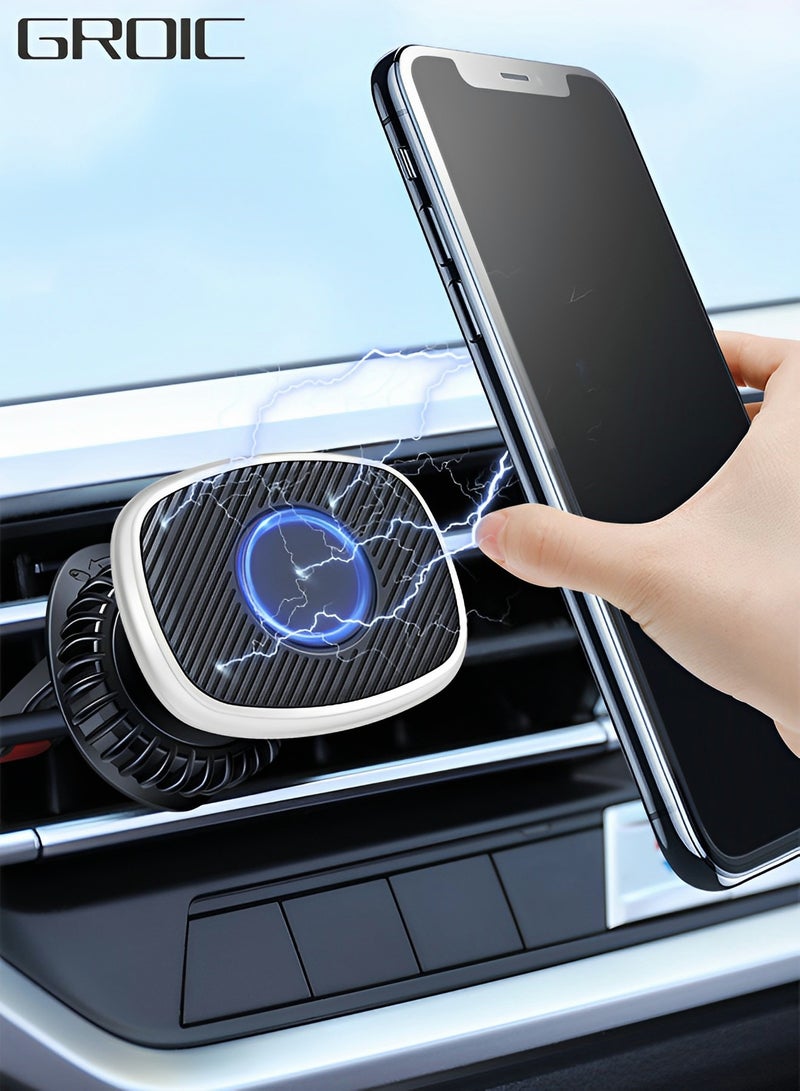 GROIC Magnetic Phone Holder for Car, Universal Car Phone Holder Mount with Super Strong Magnet for iPhone MagSafe Samsung and More Cell Phones - Image 1