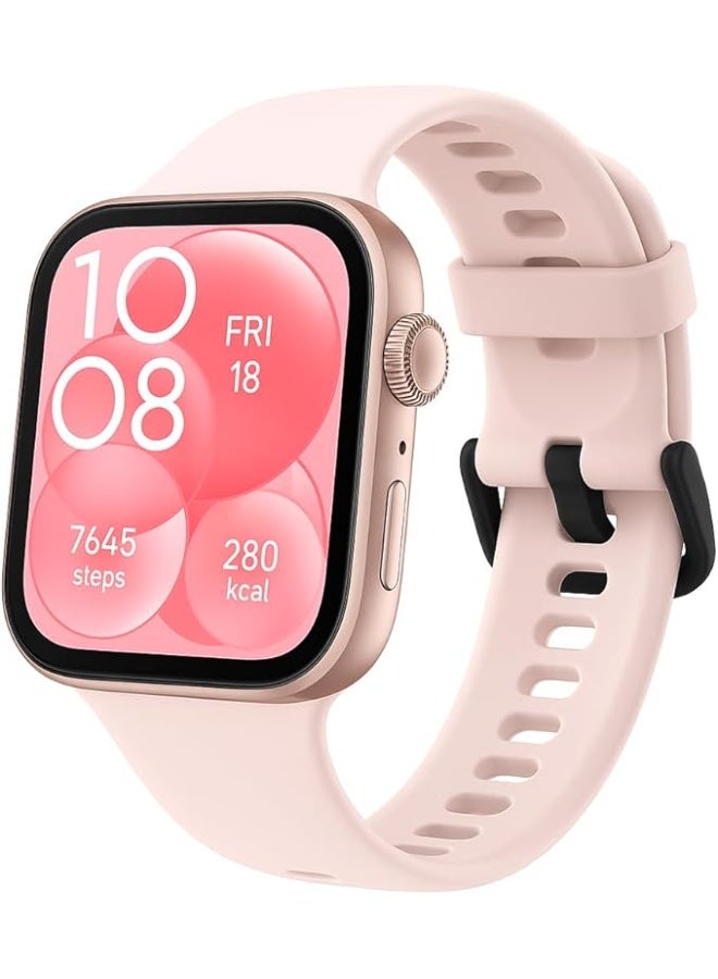 Silicone Bracelet for Watch Fit 3/Watch Fit 4 Pro/Fit 4 Strap, Soft Silicone Sport Replacement Strap for Women/Men, Adjustable Waterproof Sports Band