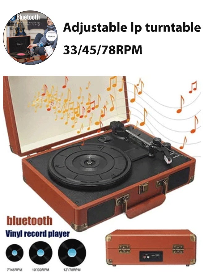 XiuWoo Vinyl record player Gramophone 3-Speed Adjustable lp turntable 33/45/78RPM built-in 2speakers RCA audio output headphone output Bluetooth Speaker - Image 1