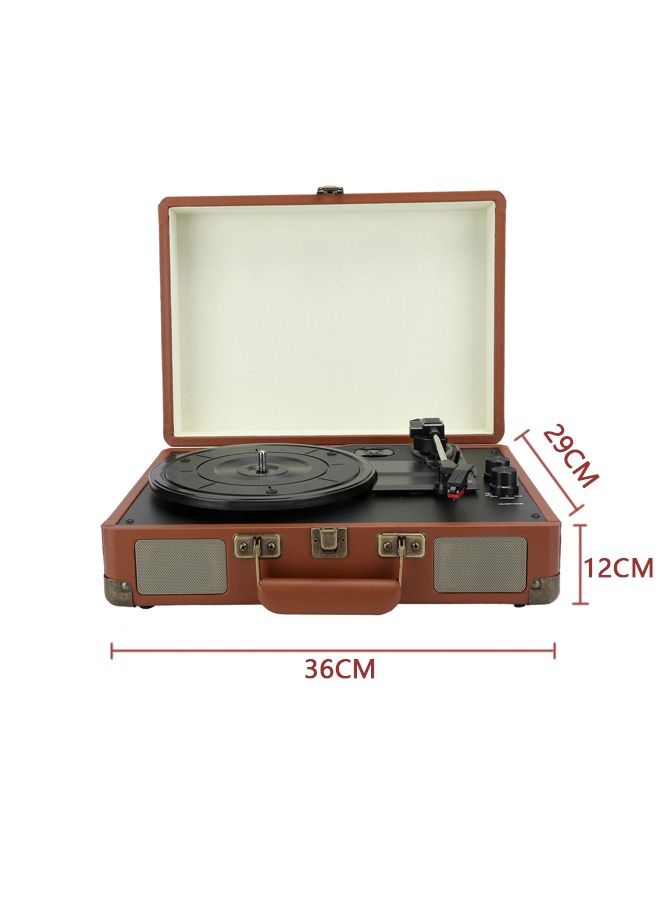 XiuWoo Vinyl record player Gramophone 3-Speed Adjustable lp turntable 33/45/78RPM built-in 2speakers RCA audio output headphone output Bluetooth Speaker - Image 2